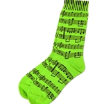 Staff with Keyboard Cuff Socks Neon Green