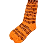 Staff with Keyboard Cuff Socks Neon Orange