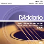 11-52 Custom Light Phosphor Bronze Acoustic Guitar Strings Set