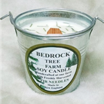 Soy Candle - 12 oz Galvanized Pail Fir Needle Natural