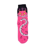 Magenta Cat Piano Keys Tail Socks