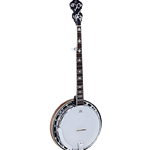 Ortega OBJ750MA Falcon Series 5 String Banjo with Deluxe Gig Bag - Hard Maple Neck & Flamed Maple Re