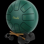 Amahi 6" Steel Tongue Drum Green with Gig Bag