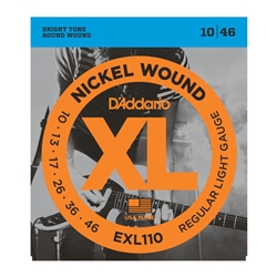 D'addario 10-46 Light Nickel Wound Electric Guitar Strings Set