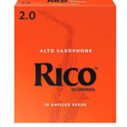 Box Rico Alto Sax Reeds (10 per box)