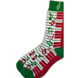 Holiday Keyboard Music Note Socks