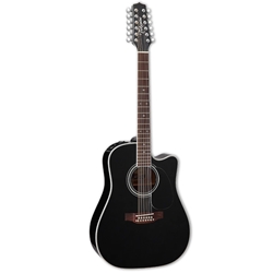 Takamine EF381SC AC/EL 12 String Dreadnought Guitar with Semi Hard Case